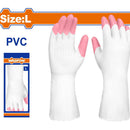 Guantes De PVC Alta Calidad. Talla L 32Cm. Ideal Para Limpieza General (Lavar,Limpiar, Etc) 1 Par