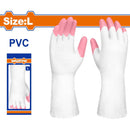 Guantes De PVC Alta Calidad. Talla L 32Cm. Ideal Para Limpieza General (Lavar,Limpiar, Etc) 1 Par