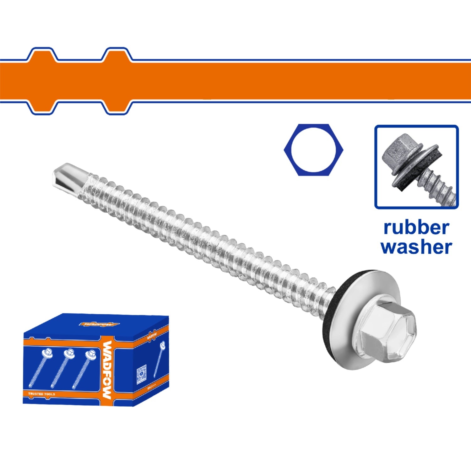 Tornillos punta broca con arandela para techo Hexagonal Autoperforante