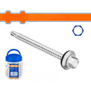Tornillos punta broca con arandela para techo. Hex. Autoperforante. Zincado.
