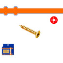 Tornillos para aglomerado Pozidrive. Cabeza avellanada. Acero al carbono.