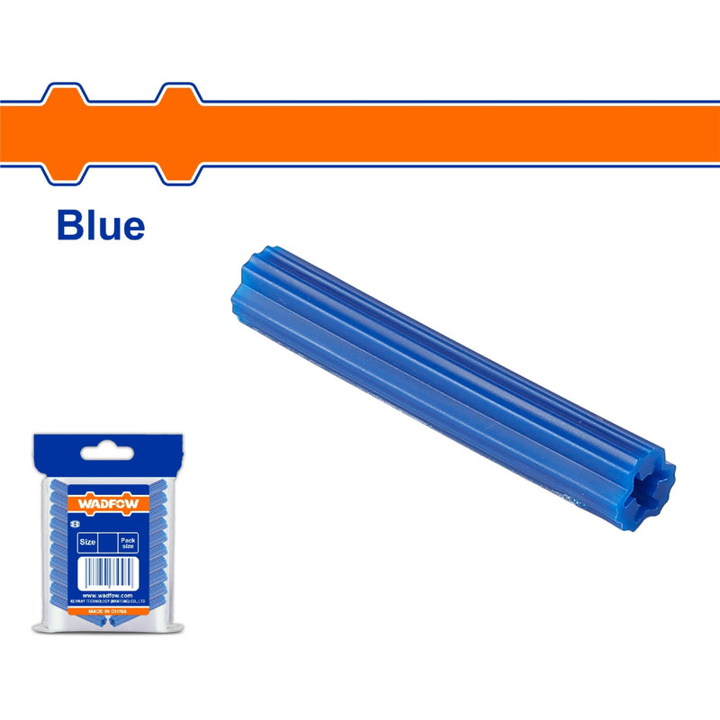 Tacos de  Anclaje Plástico extruido Color: Azul. Se vende en Set.