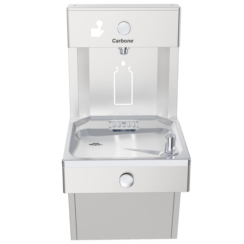 Fuente de Agua de Pared de Acero Inoxidable Con Llenador De Botellas Y Enfriador. Bebedero (450x466x969mm)