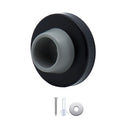 Tope Parador para puerta de acero inoxidable door stoper reten cuña goma pared Color Negro.