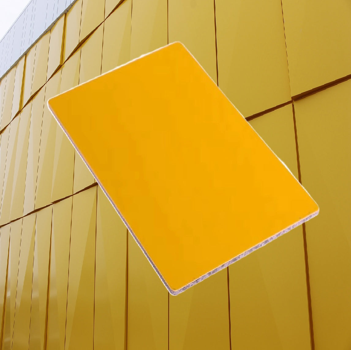 Lamina de aluminio compuesto Panel ACM Revestimiento de alta calidad color Amarillo Advertising B016