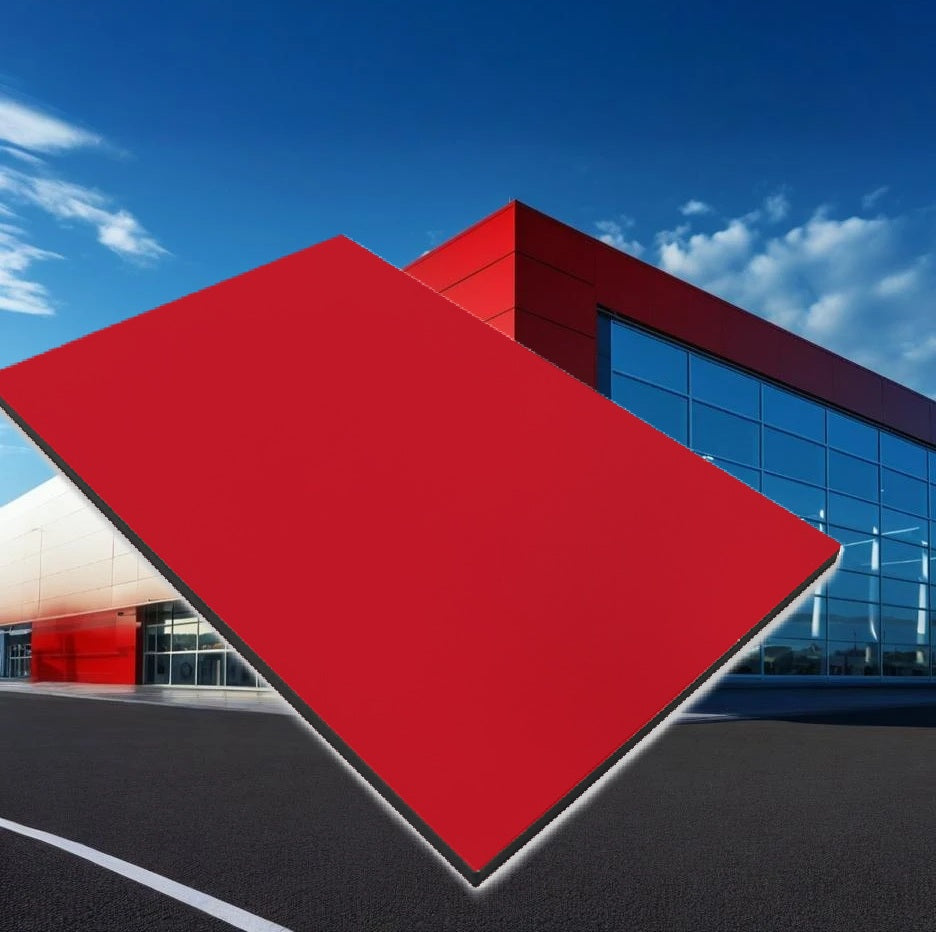 Lamina de aluminio compuesto Panel ACM Revestimiento de alta calidad color Rojo B037