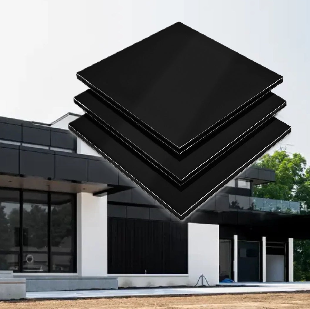 Lamina de aluminio compuesto Panel ACM Revestimiento de alta calidad color Negro B048