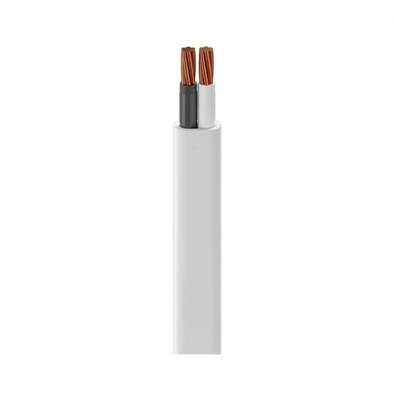 Cable Eléctrico plano tipo NMC 2X14 AWG. Color Blanco. Se Vende Rollo 100m