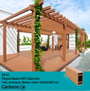 Pérgola WPC Tubo Rectangular Madera Cedro Exteriores 100x50x2900mm