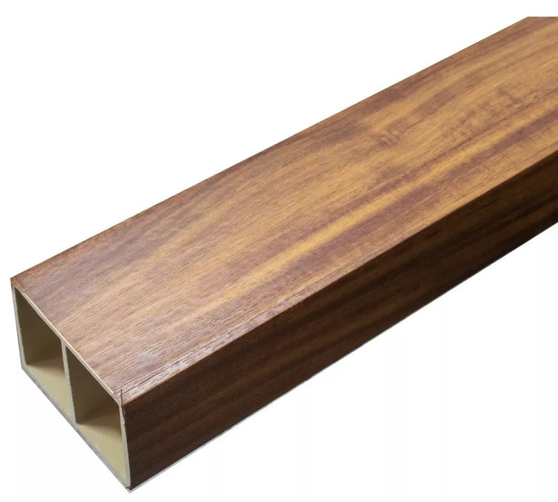 Pérgola Decorativa Tubo WPC Light Wood rectangular 100x50x3mm