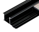 Perfil U unión moldura tira LED (Led no incluido) para panel 5 mm Bambú WPC PVC 3m long Negro