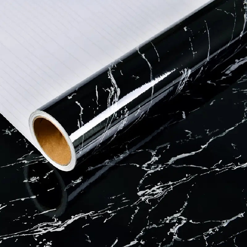 Lámina autoadhesiva panel Decorativo PU 1.22 m x 2.80 m x 2.4 mm. Acabado: Black Marble