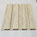 Panel WPC Acanalado Travertino 2900×152×12 mm | Revestimiento Interior Texturizado Hidrófugo y Decorativo