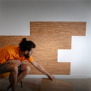 Panel Decorativo WPC Bambú Corcho wood 1.22×2.80 m x 5 mm | Revestimiento Interior Hidrófugo Premium
