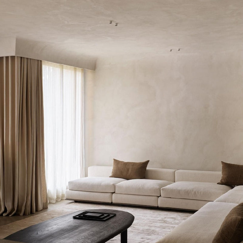 Panel Decorativo WPC Bambú 1.22M X 2.80M X5mm Lime Wash Beige Texturizado