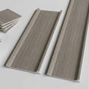 Panel Lama Acanalado WPC Grey Wood 150x24x2900 mm | Revestimiento Interior Hidrófugo para Muros y Techos