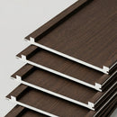 Panel Lama Acanalado WPC Madera Nogal Big 200x15x2900 mm | Revestimiento Interior Hidrófugo para Muros y Techos