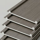 Panel Lama Acanalado WPC Grey Big 200x15x2900 mm | Revestimiento Interior Hidrófugo para Muros y Techos