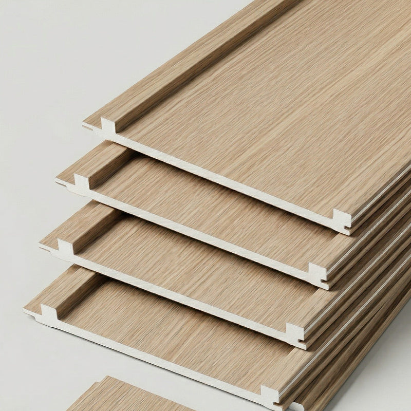 Panel Lama Acanalado WPC Pine Wood Big 200x15x2900 mm | Revestimiento Interior Hidrófugo para Muros y Techos