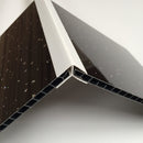 Perfil esquina exterior accesorio Cielo Raso PVC techo Gris Madera 5.95m  Resistente a Humedad Fácil Instalación Alta Durabilidad