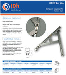 Bisagras de proyeccion de ventana (derecha + izquierda). Acero Inoxidable AISI 304. Ancho de canal europa 14 mm. Se vende en PARES