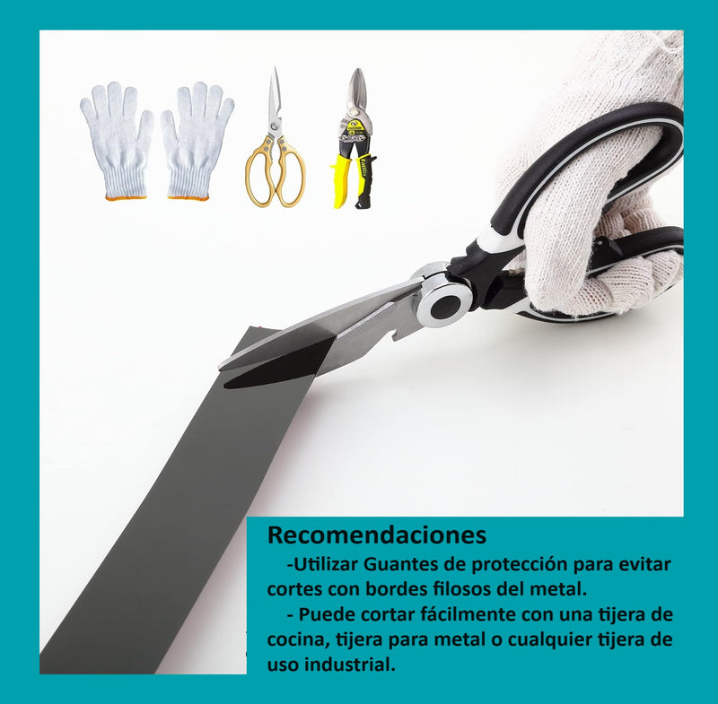 Cinta de acero Inoxidable Silver brillante Tira Autoadhesiva Decorativa delgada 2 cm x 5m largo para marmol PCV