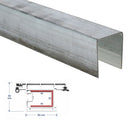 Refuerzo De Acero 1.2Mm Perfil "U" 40x35x40mm Para Hoja de Puerta Abatible apertura externa Upview 60Mm HAT028 5.9M