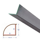 Refuerzo De Acero 1.2Mm Perfil "L" 76x55mm Para Hoja de Puerta Abatible apertura externa Upview 60Mm HAT032 5.9M