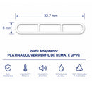 Perfil Platina Louver Remate 32.7mm UPVC Upview Carbone Espesor 6 mm Largo 5.85M Color Blanco Microtexturizado  | Acabado Profesional Para Ventanas PVC