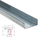Refuerzo De Acero 1.2Mm Perfil "C" 12x12X40mm Para Perfil Media pilastra unión de venta y puerta doble abatible 60Mm HAT034 5.9M