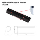 Covertor embellecedor color Negro de Bisagras y biela para hardware kinglong de sistema de ventanas uPVC y Aluminio