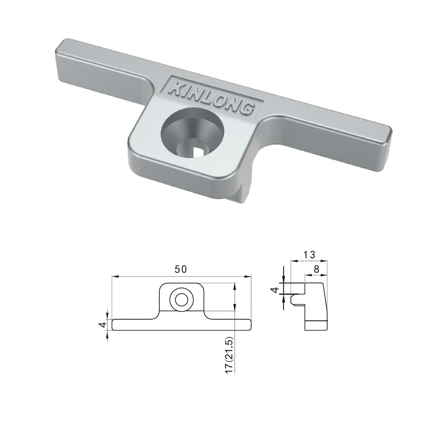 Placa de Bloqueo antierror paran sistemas oscilobatientes en ventanas uPVC y aluminio