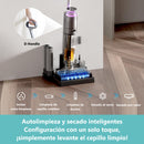 Aspiradora inteligente inalambrica recargable, Mopa y aspira, seco y húmedo 200W bateria 22,2V 4000 mAh LI-ION funcion de autolimpieza, secado y electrolisis de agua