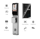Cerradura de puerta inteligente con reconocimiento facial 3D Smart Lock de seguridad Video Huella contraseña app fácil de instalar