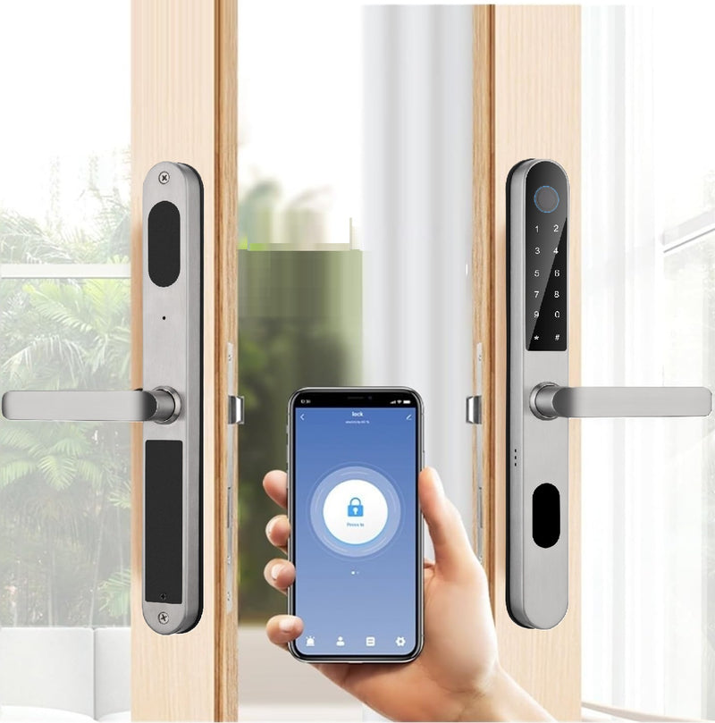 Cerradura Inteligente Digital Cerrojo Smart Lock maneta 5 en 1 Llave Huella contraseña app fácil de instalar
