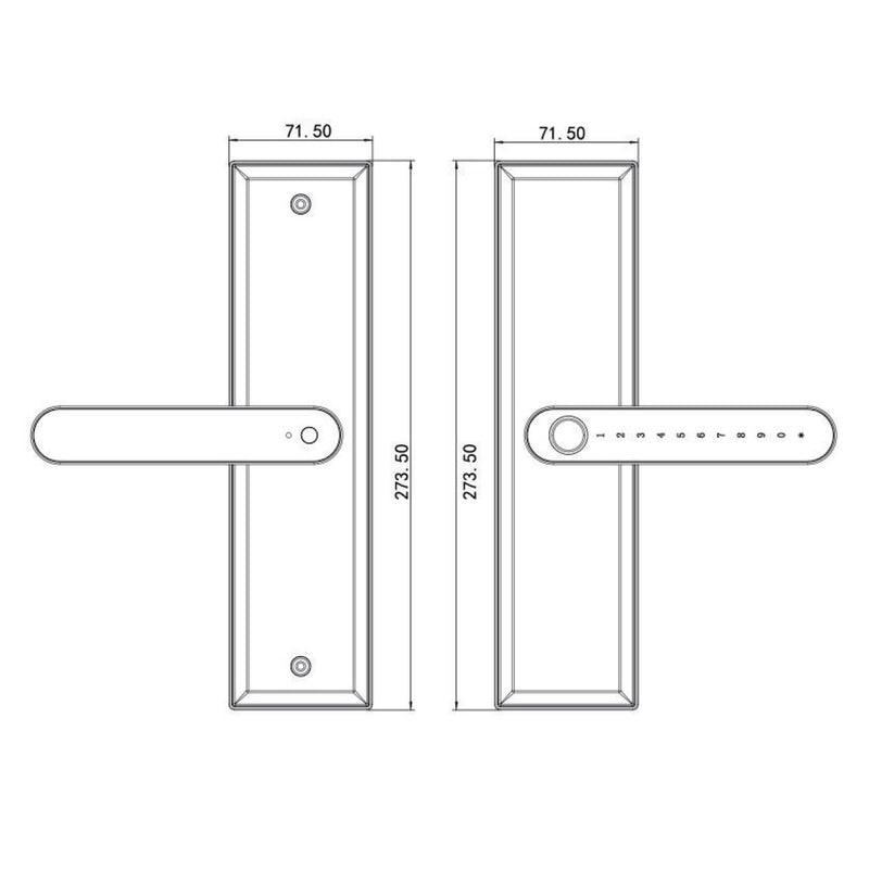 Cerradura Inteligente para Puertas Interiores 5 en 1 Llave Huella contraseña app Instalación sencilla Reemplazo directo sin modificaciones.