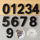 Números en Acrílico Autoadhesivo 10x6.6cm para Fachadas y Puertas. Letrero Señal Numérica Adhesiva. (Unidad)