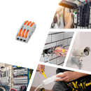 Conectores eléctricos de empalme rápido. Triple via. (1 Pza)