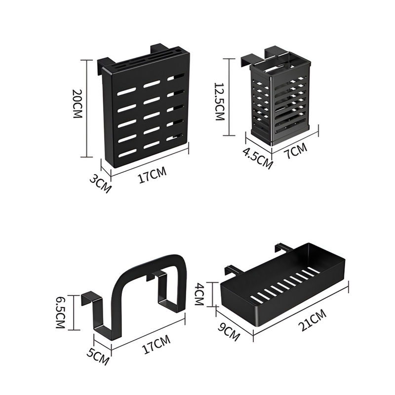 Escurridor Organizador de Platos para fregador. Color Negro. secar platos