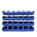 (Pack 50 Pzas) Cajas Apilables O Encajables De Pin Chica 100 Anch *160 Profun.*74 Alto Mm.Color Azul