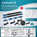Kit de Hardware para Puerta Telescópica Corredera de 3 Hojas | Sistema de Arrastre Sincronizado hasta 60 kg por hoja NO INCLUYE PERFILES