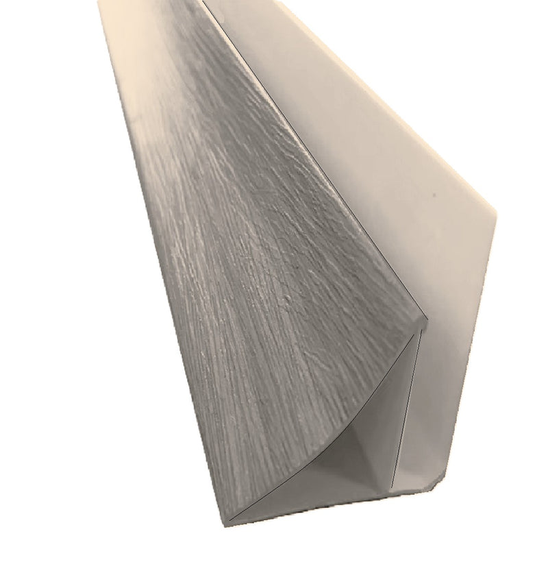 Moldura remate accesorio cornisa Cielo Raso PVC techo Gris Madera 5.95m Resistente a Humedad Fácil Instalación Alta Durabilidad