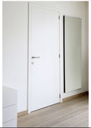 Puerta WPC 45mm madera interior Blanca 70x240cm incluye marco completo y herrajes silver. Altisima calidad y resistencia