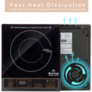 Estufa eléctrica de inducción, 1800 Vatios, Negra.
