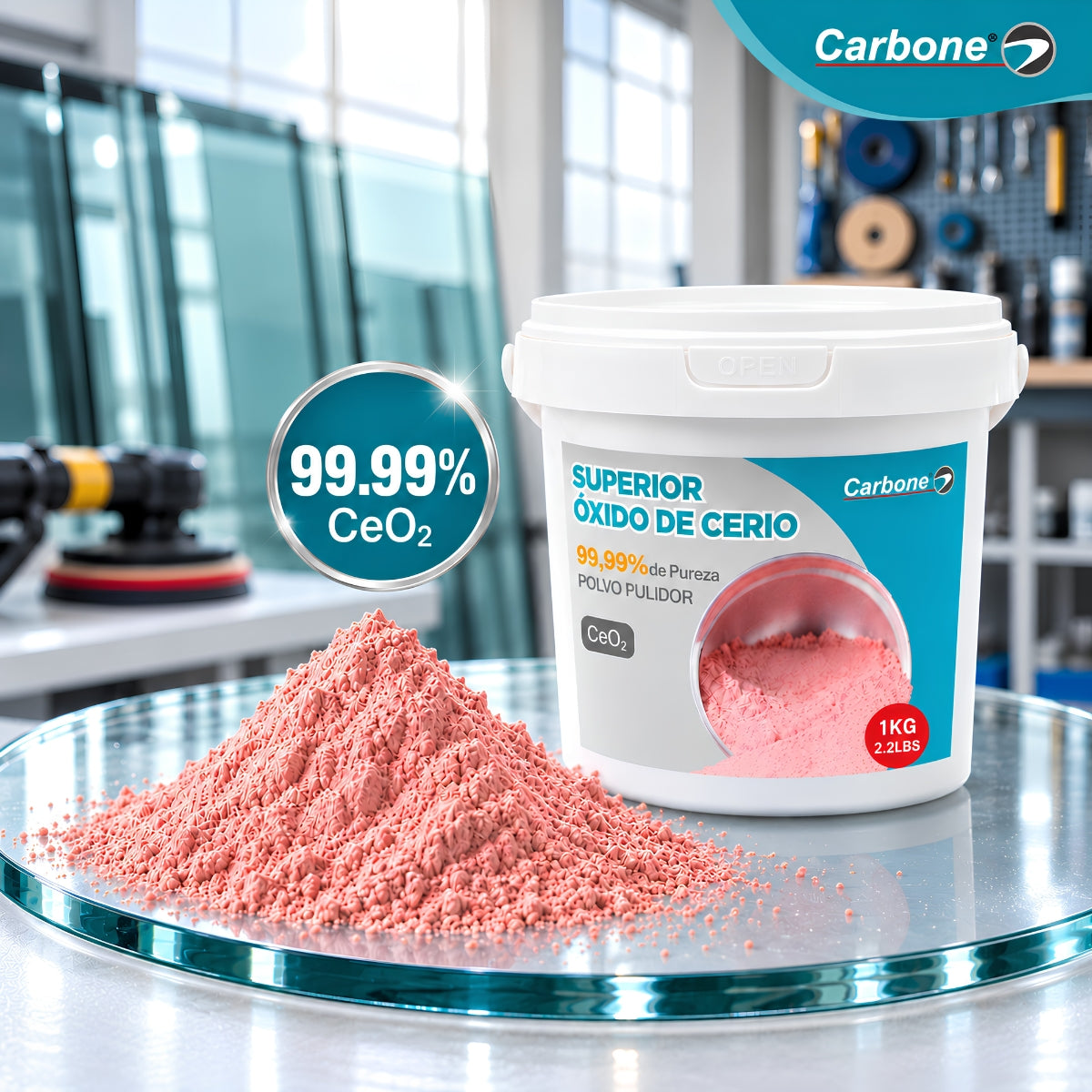 Oxido de cerio  1 kg 2.2 Lb. Alta calidad.