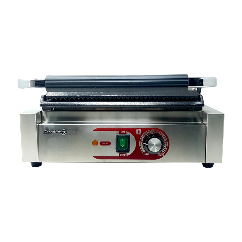 Plancha de panini sandwichera. Sencilla 430*365*210 mm 110V/60htz (1 año) Grill arriba y plano abajo