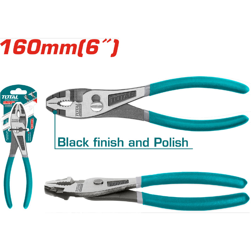 Alicate de eje deslizante de 6"/160mm. Acabado pulido en color negro.