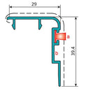 Perfil Cruce Recto Hoja Central De 28X66. Espesor 1.3 Mm. Largo 5.85 Mts. Acabado Lacado Blanco.