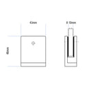 Pinza Cuadrada para Vidrio de (8-10)mm. No Requiere Perforacion.