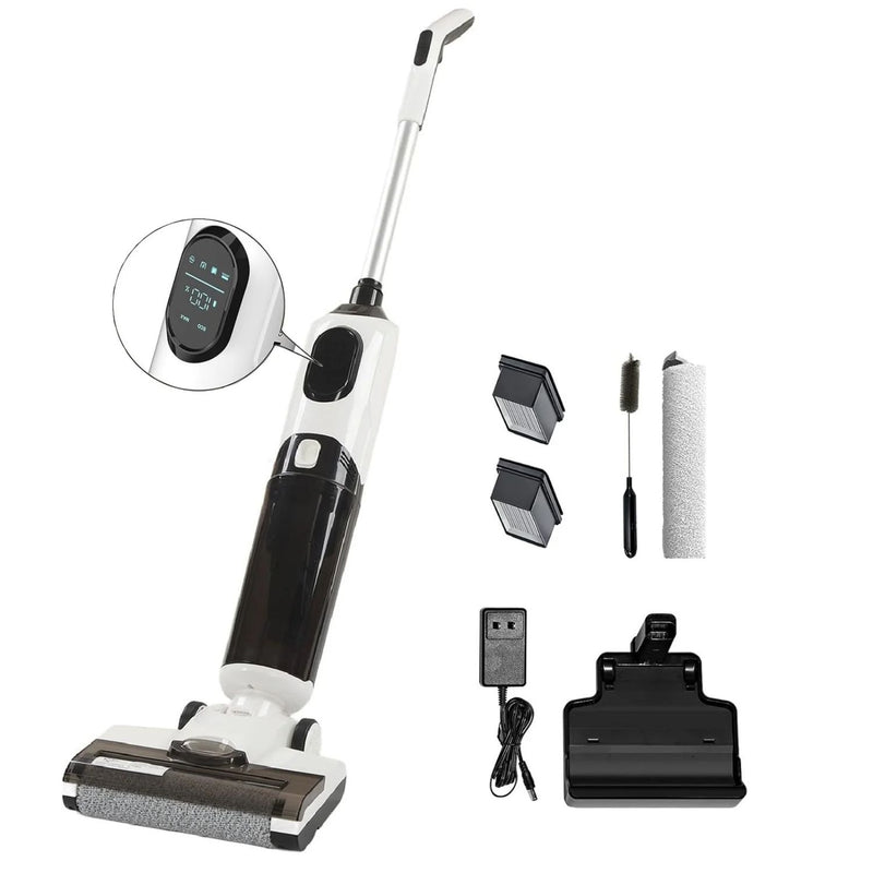 Trapeador fregona Mopa Aspiradora electrica inteligente inalámbrica recargable, Mopea y aspira, agua seco y húmedo. 170W batería  2600 mAh función de autolimpieza